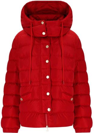 Max Mara Sax Red Hooded Down Jacket