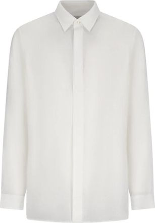 Lardini Ricerca Shirt - Heren - Zakelijke Overhemden - Wit - 2XL - Linnen - Overhemden