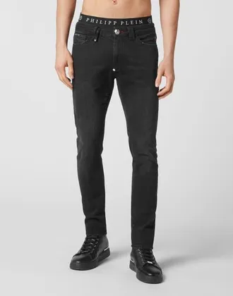 Philipp Plein Jeans Slim Fit Men in Darkside at Nordstrom, Size 30