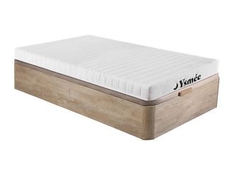 Vente-Unique Conjunto somier arc&oacute;n natural claro + colch&oacute;n de espuma 7 zonas 90 x 190 cm - STELO KIDS de MORGENGOLD