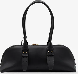Pinko Womens Leather Shoulder Bag Black