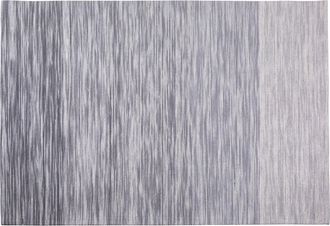 Beliani Alfombra Gris De Lana Y Poli&eacute;ster 140 X 200 Cm Tejida A Mano Dise&ntilde;o Moderno Kapakli