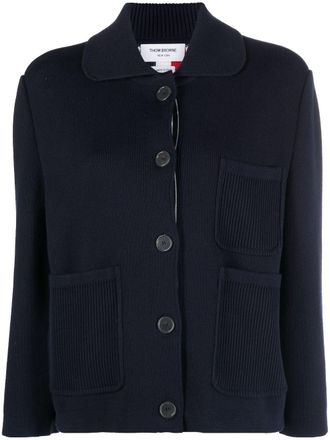 Thom Browne Jack met streep intarsia - Blauw