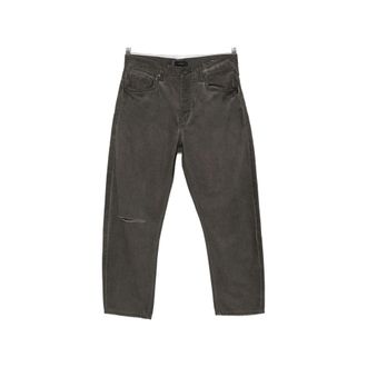 Purple Distressed Wide-leg Jeans