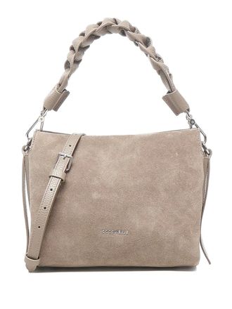 Coccinelle braided-handle suede shoulder bag - women - Suede - OS - Neutrals