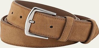 Loro Piana Mens Alsavel Suede Belt