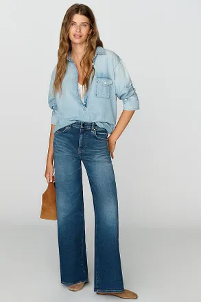 AG - Adriano Goldschmied AG Saige Mid-Rise Wide-Leg Jeans