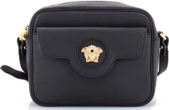 Versace La Medusa Flap Pocket Camera Bag Leather Small