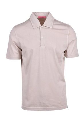 Drumohr Beige Knitted Cotton Polo