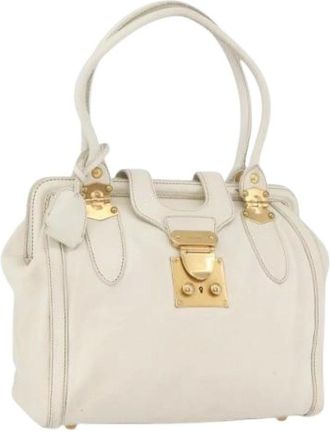 Miu Miu Pre-owned Handbags, female, White, Size: ONE SIZE Pre-owned Tote Bag