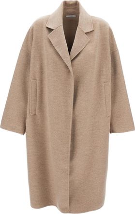 Dusan Single-Breasted Cashmere Coat With Open Front And Welt Pockets