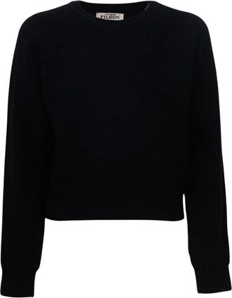 Filson Jersey de punto Waffle de Merino - Knitwear - Mujer - Azul - M