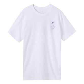 Nike AS Mens Nike Sportswear Tee Printed Short Sleeve TEE White CT6869-100