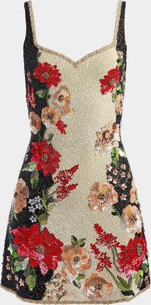 Alice & Olivia Eve Embellished Mini Dress