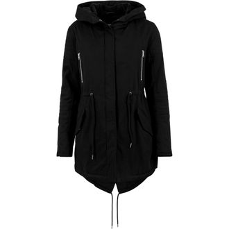 Urban Classics Dames/Dames Katoenen Sherpa Gevoerde Parka (Zwart)