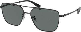 Coach HC7137 CA576 Polarized 939381 Mens Sunglasses Black Size 57