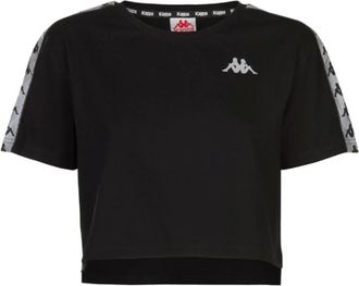 Kappa T-Shirts, female, Black, Size: XL Reflective Daisy Cropped T-shirt Black