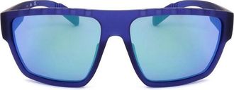 adidas Mens Blue Rectangular Sunglasses SP0008