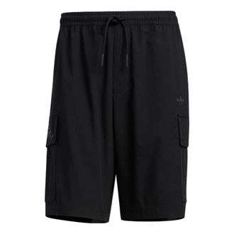 adidas originals x Charr Morita Crossover Logo Printing Straight Loose Shorts Black HR3466