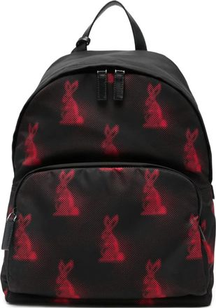 Prada Zaino con stampa - Nero