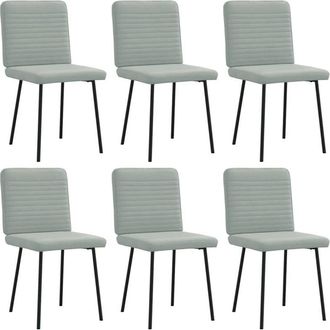 vidaXL Vidaxl - Sillas De Comedor Giratorias 6 Uds Terciopelo Gris Claro