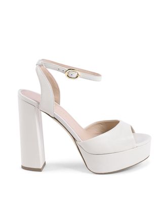 Dee Ocleppo Platform Sandalen Witte Leren Stijl