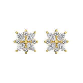 Pompeii3 1/2Ct Marquise Star Diamond Earrings 14k Gold Earrings Lab Grown