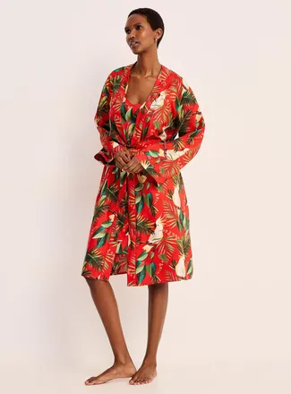 Cyberjammies Womens Parrots red robe