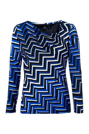 Mart Visser Caitlin Print Top Kobalt / Zwart