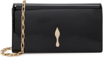 Christian Louboutin Bettina Patent Leather Clutch - Black - One Size