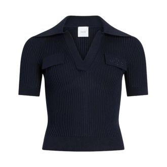 Patou V-neck Knitwear, female, Blue, Size: M Kn341 8094 694N Sweater