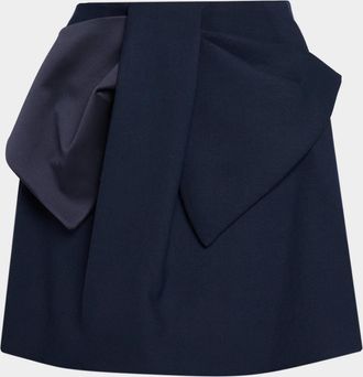 Dice Kayek Mixed-Media Layered Sculptural Mini Skirt