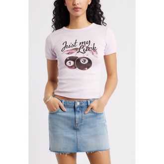 BP. Graphic Baby Tee in Pink Luck Cherries at Nordstrom, Size Xx-Small