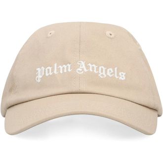 Palm Angels Accessoires, Heren, Beige, ONE Size, Katoen, Classic Logo Cap