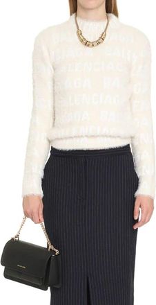 Balenciaga Womens White Elastane Sweatshirt Clothing