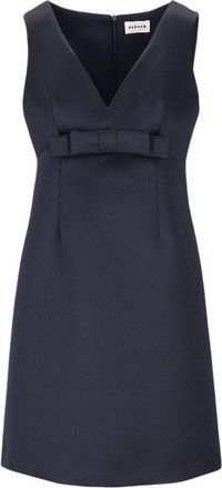 Parosh Blue V Neck Mini Dress