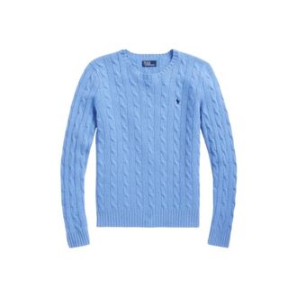 Polo Ralph Lauren Round-neck Knitwear, male, Blue, Size: M Knitwear