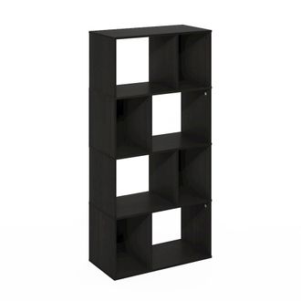 Furinno Daly 8-Cube Irregular Cubes Bookcase, Bookshelf, Storage Organizer, Espresso