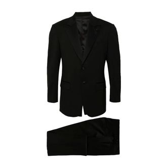 Lardini Single Breasted Suits, male, Black, Size: 2XL Smoking