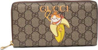 Gucci Brown Yellow Pvc Leather Long Wallet (Bi-Fold) (Pre-Owned)