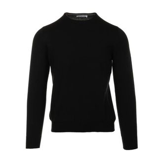 Gran Sasso Round-neck Knitwear, male, Black, Size: 2XL Black Sweater Paricollo