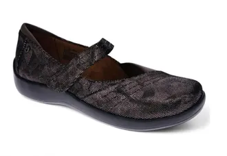 Revere Comfort Shoes Womens Timaru Mary-Jane Shoes In Grey Angle