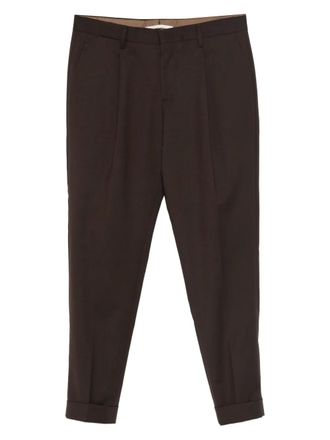 BRIGLIA 1949 Tiberios cuffed trousers - men - Virgin Wool/Elastane/Polyester - 60 - Brown