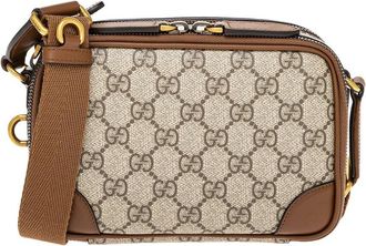 Gucci Gg Emblem Embossed Dual Compartment Mini Bag