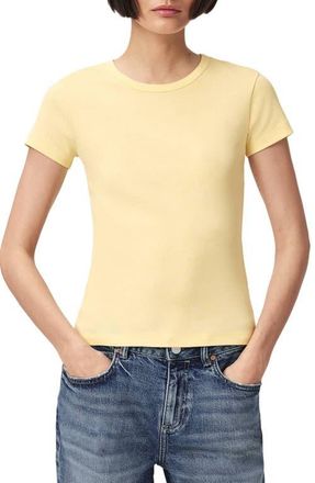 AllSaints Stevie Cotton T-Shirt in Hay Yellow at Nordstrom, Size X-Small