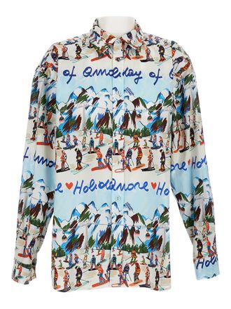 Alessandro Enriquez printed shirt - women - Cotton - S - White
