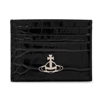 Vivienne Westwood Wallets & Cardholders, female, Black, Size: ONE SIZE Leather card holder