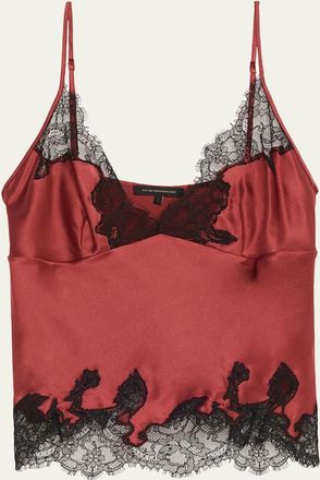 Kiki De Montparnasse Giselle Lace-Trim Silk Cami