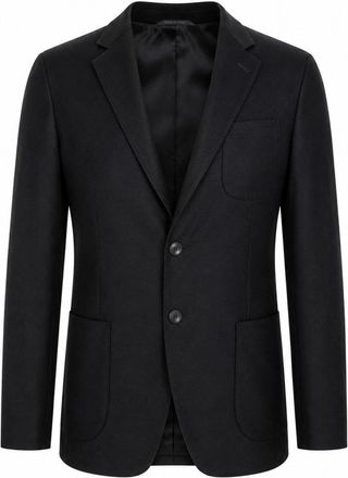 Giorgio Armani Single-Breasted Cashmere Blend Blazer With Notch Lapels