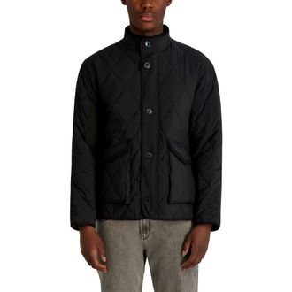 Karl Lagerfeld Diamond Quilted Lightweight Jacket in Black at Nordstrom, Size Xx-Large